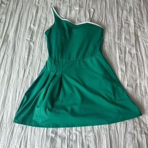 Green One-Shoulder active dress